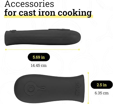 Lodge Silicone Hot Handle Holder for 9 Inch and Larger Skillets, Black