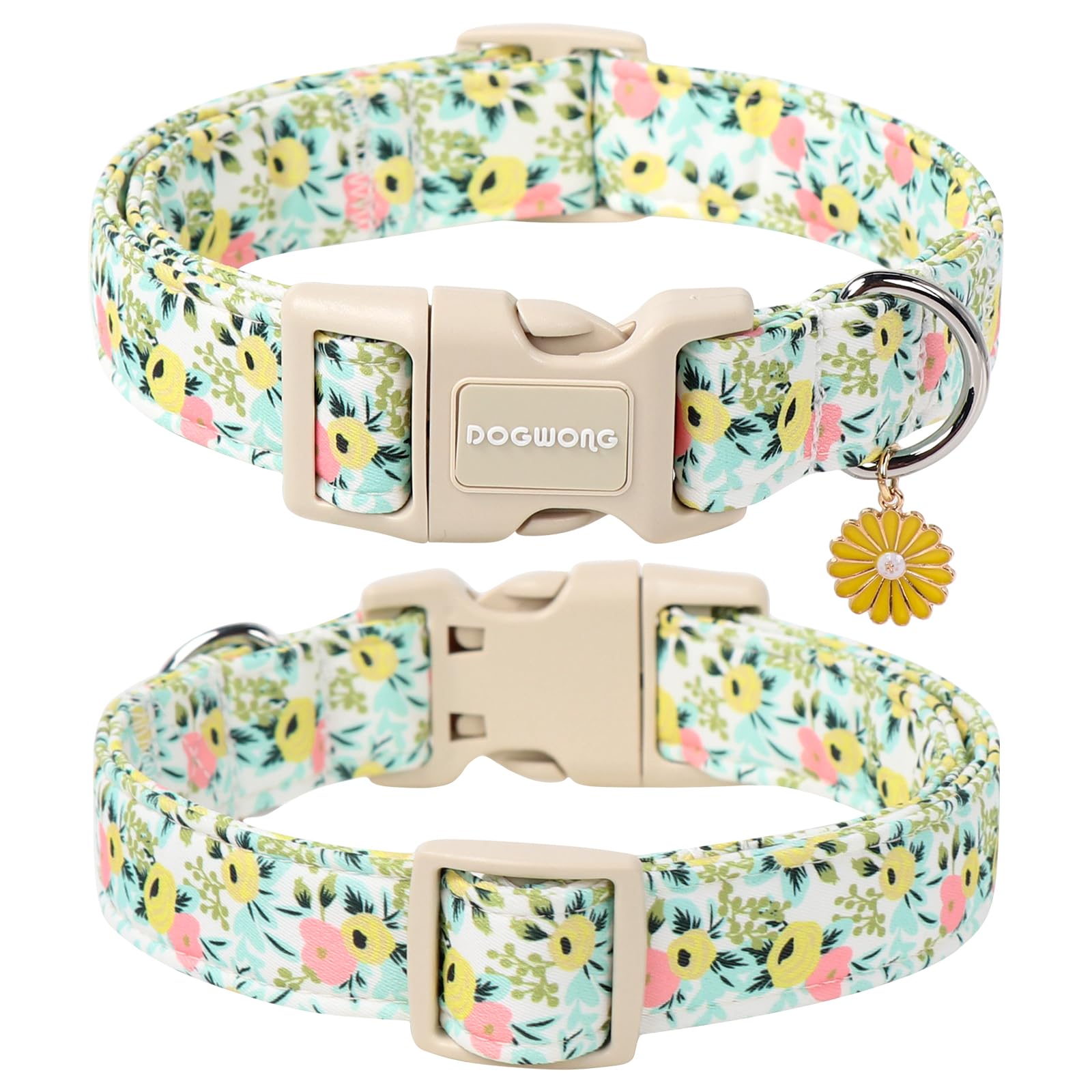 DOGWONG Flower Cotton Dog Collar - Image 2