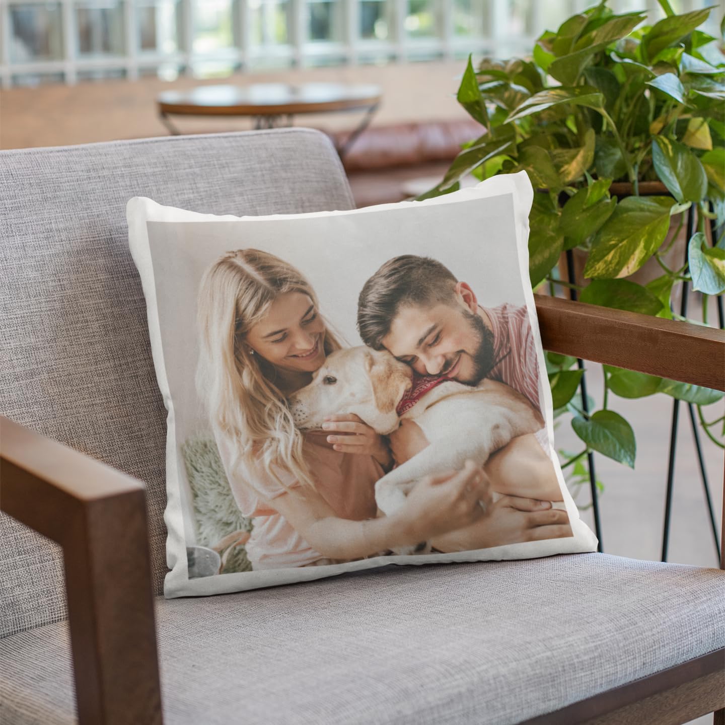 Cojín Personalizado 35x35 con Foto y Texto