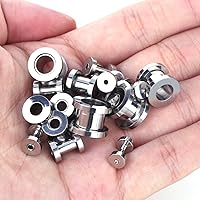 Vista 41 de BodyJ4You kit de 37 piezas de diferente calibre para dilatar perforaciones de oreja, aceite de jojoba, 14G-00G, acero quirúrgico Negro