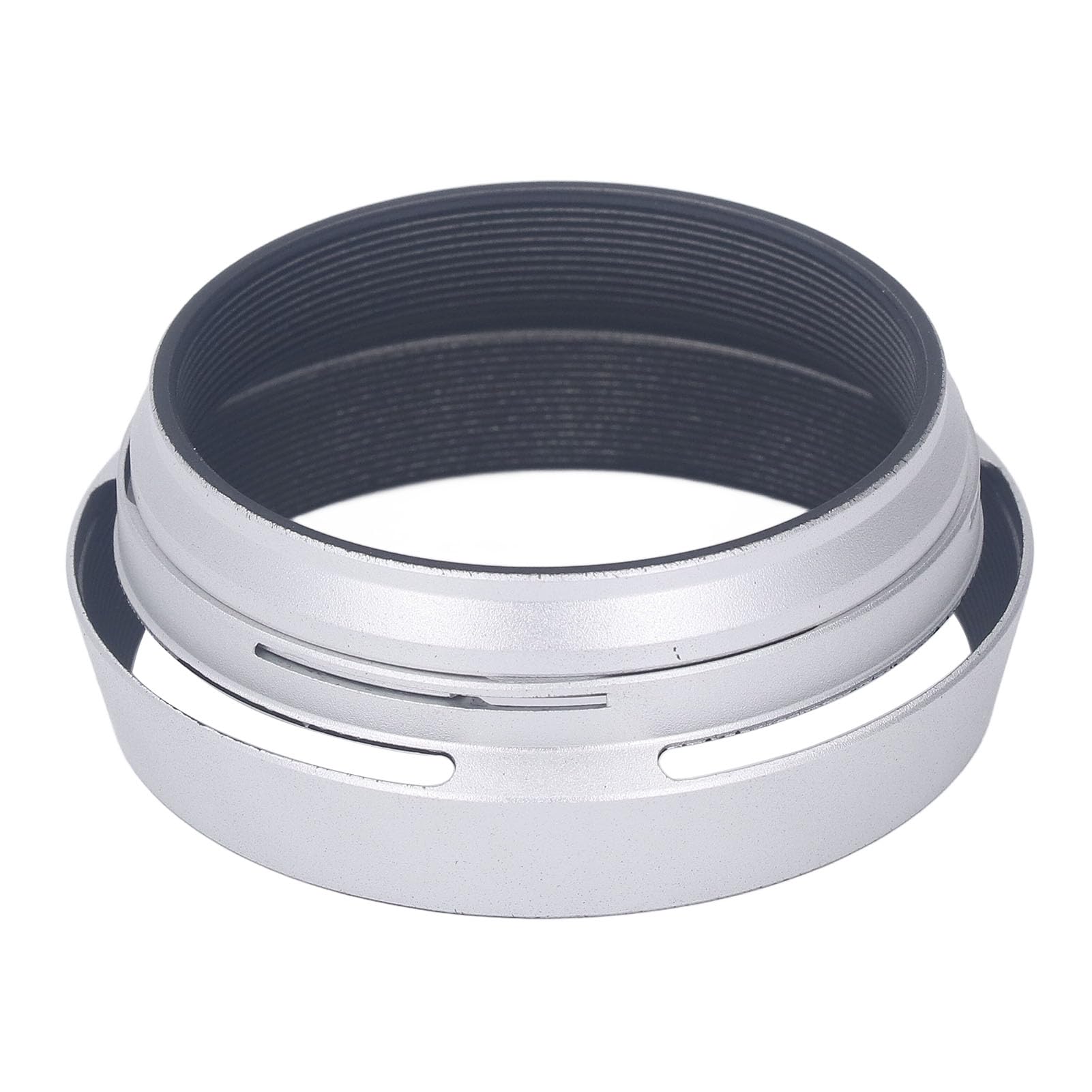 Metal Lens Hood Shade with 49mm Adapter Ring for X100 X100S Camera Silver, LAISANIM X100 Aluminum Silver Matte Camera Lens Hood Shades