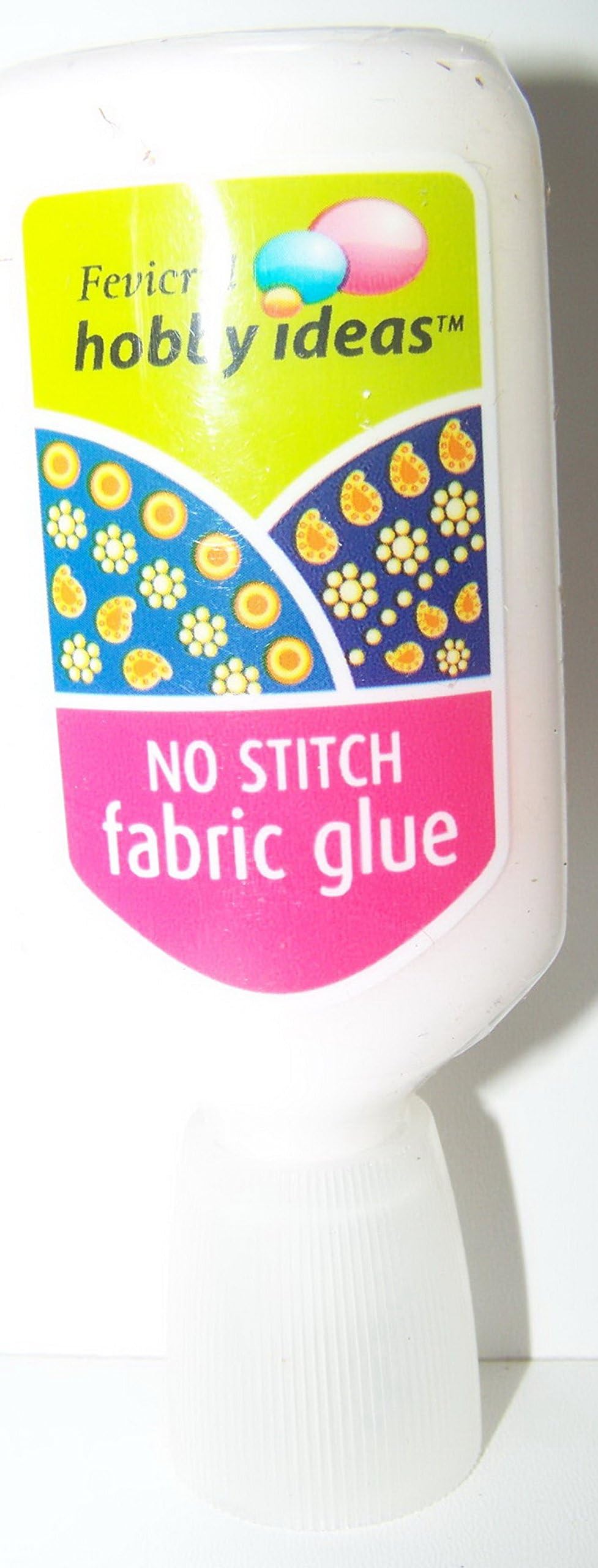 1 x 30ml Fabric Glue No Stitch Clear Glue Sequins, Diamante Gems Textile Crystals Non Toxic