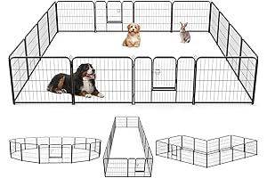 FXW Dog Playpen, 8/16/24/32 Panels - Ultimate Indoor/Outdoor Play Haven for Your Dog