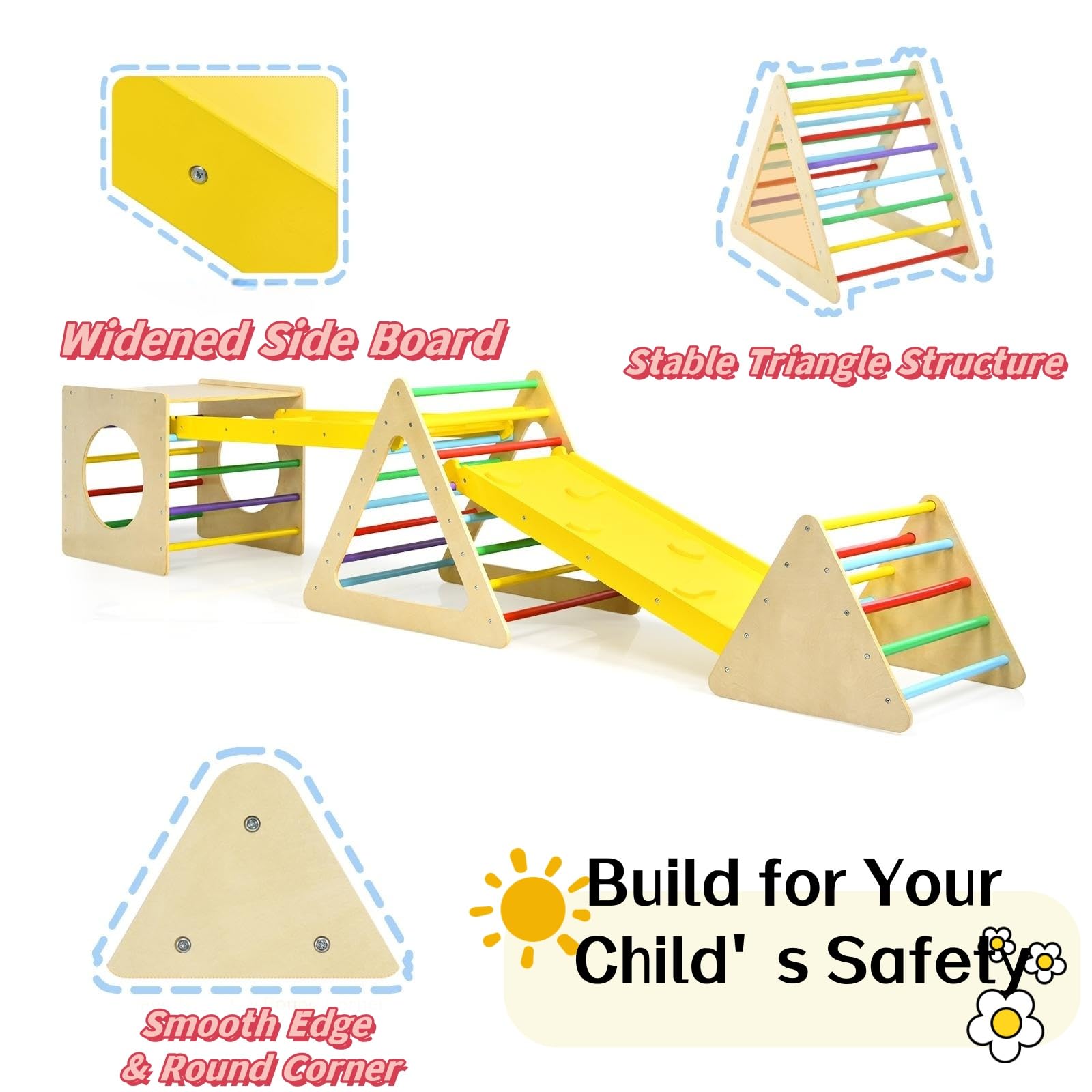 Arco De Escalada Y Balancín Joyz De Madera – Juguete Multifuncional Para Niños Desde 1 Año | Estilo Pikler Y Montessori