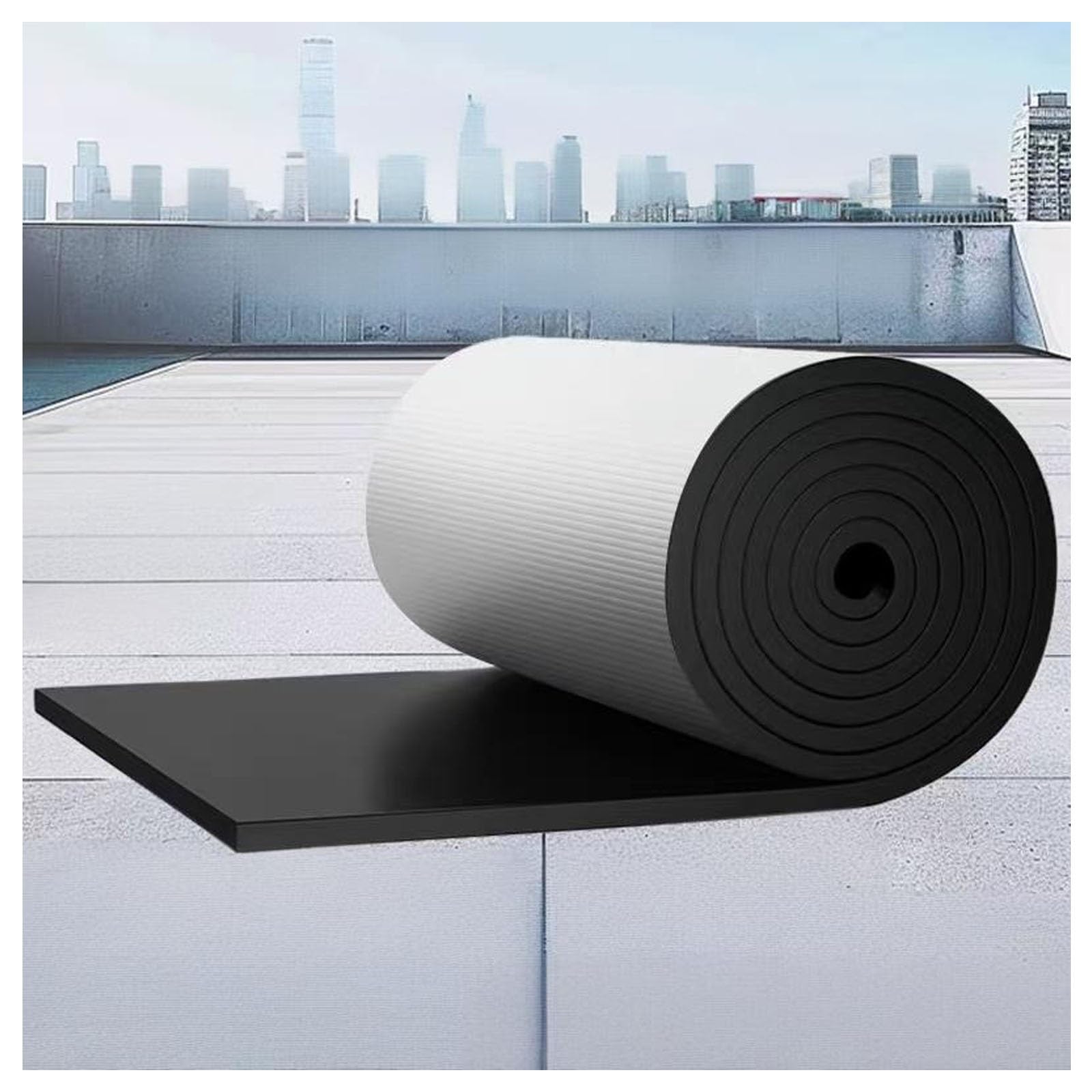 Insulation Foil,Reflective Foam Insulation Shield,Radiator Reflector Foil Roll,self-Adhesive Aluminum Foil Sound Insulation Cotton/for Car Wall Loft Shed Camping(20MM(THK),1*8m/3.2*26.2ft)