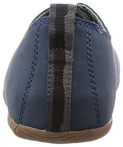 【美品】メレル　ムートピアレース　レースアップ デニムブルーレザーヌバック 美品】メレル ムートピアレース レースアップ デニムブルー