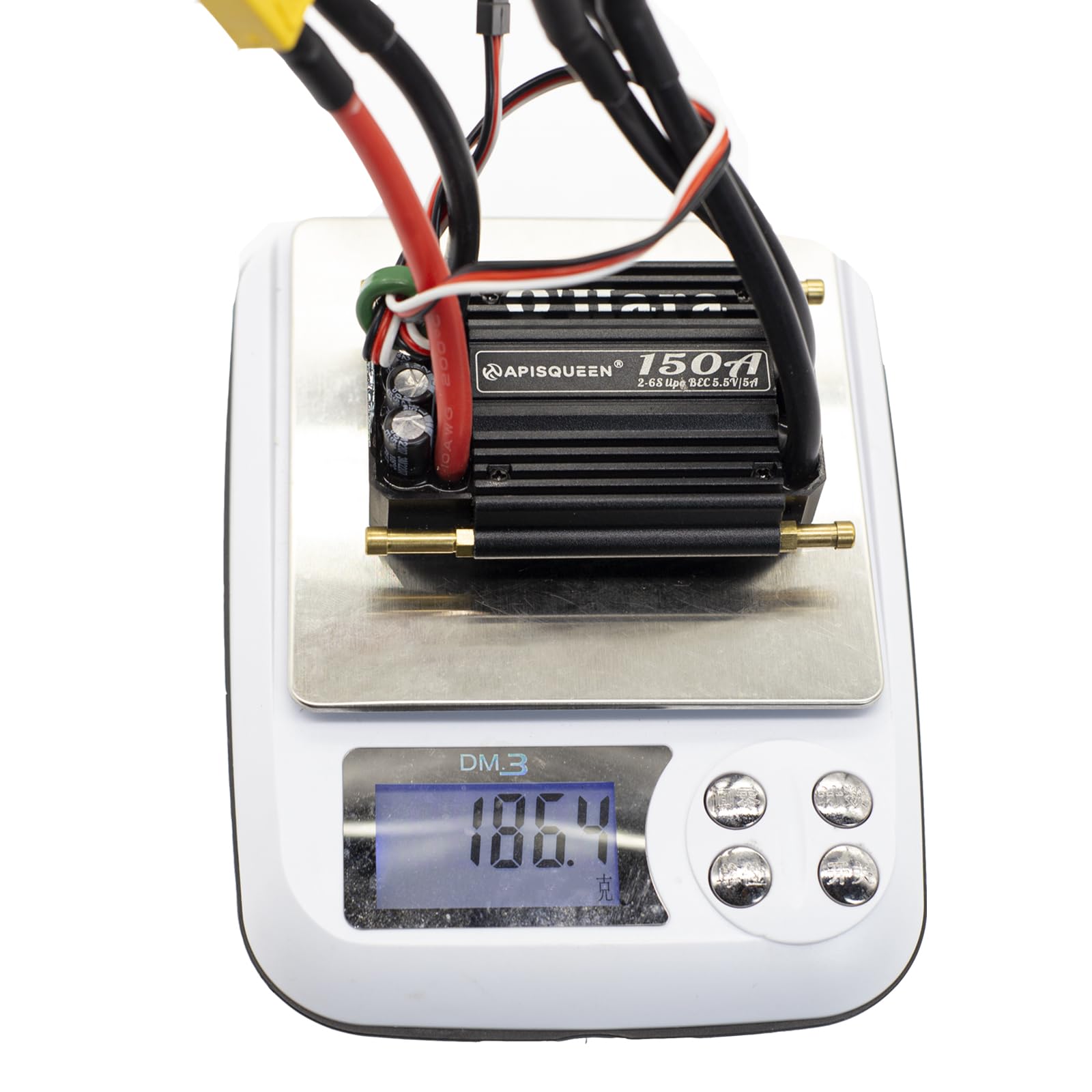 Ohara 150A 2-6S ESC Controlador de velocidad electrónico impermeable sin escobillas con 5.5V/5A BEC y XT90 6.0mm Conector de cabeza banana para barco modelo de barco RC