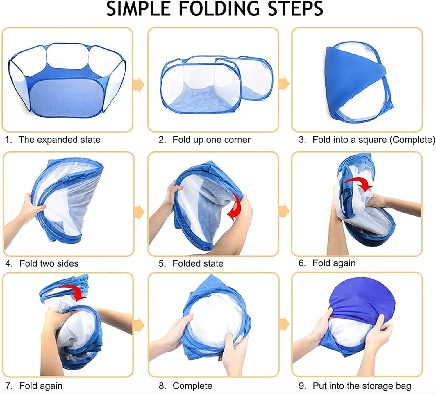 Rabbit Grass House (15" L*11" W*10" H) &Foldable Exercise Playpen (47" L*39" W*15" H)