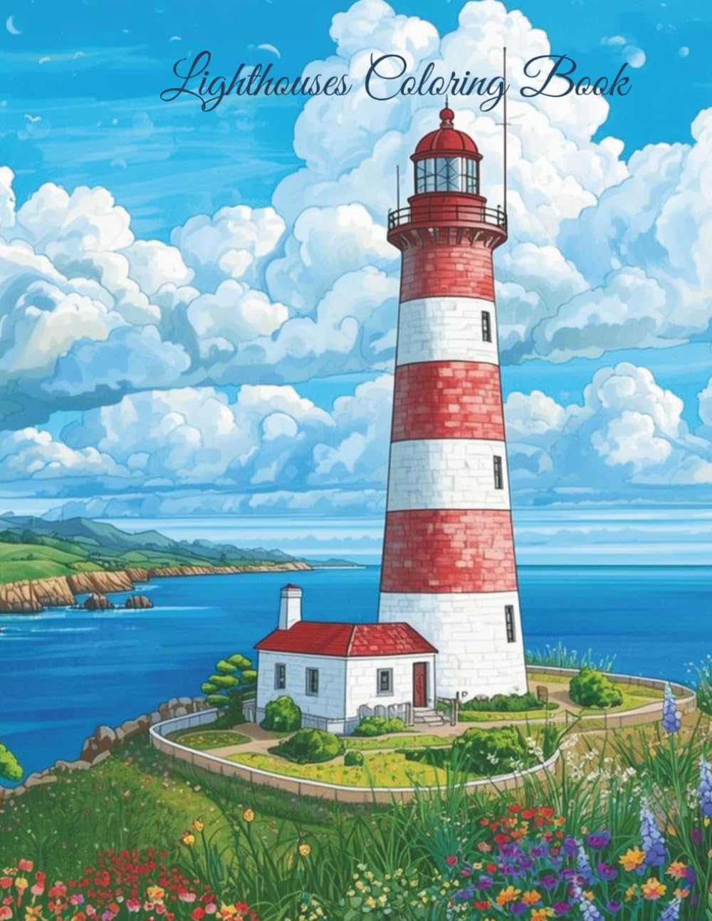 Lighthouses Coloring Book: Whimsical and Realistic Coastal Scenes to Color and Relax