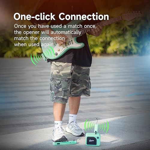 Miniatura 3 de GTRS GWU4 UHF Sistema de guitarra inalámbrico transmisor y receptor 4 canales de señal recargables, coincidencia automática, baja latencia, rango de