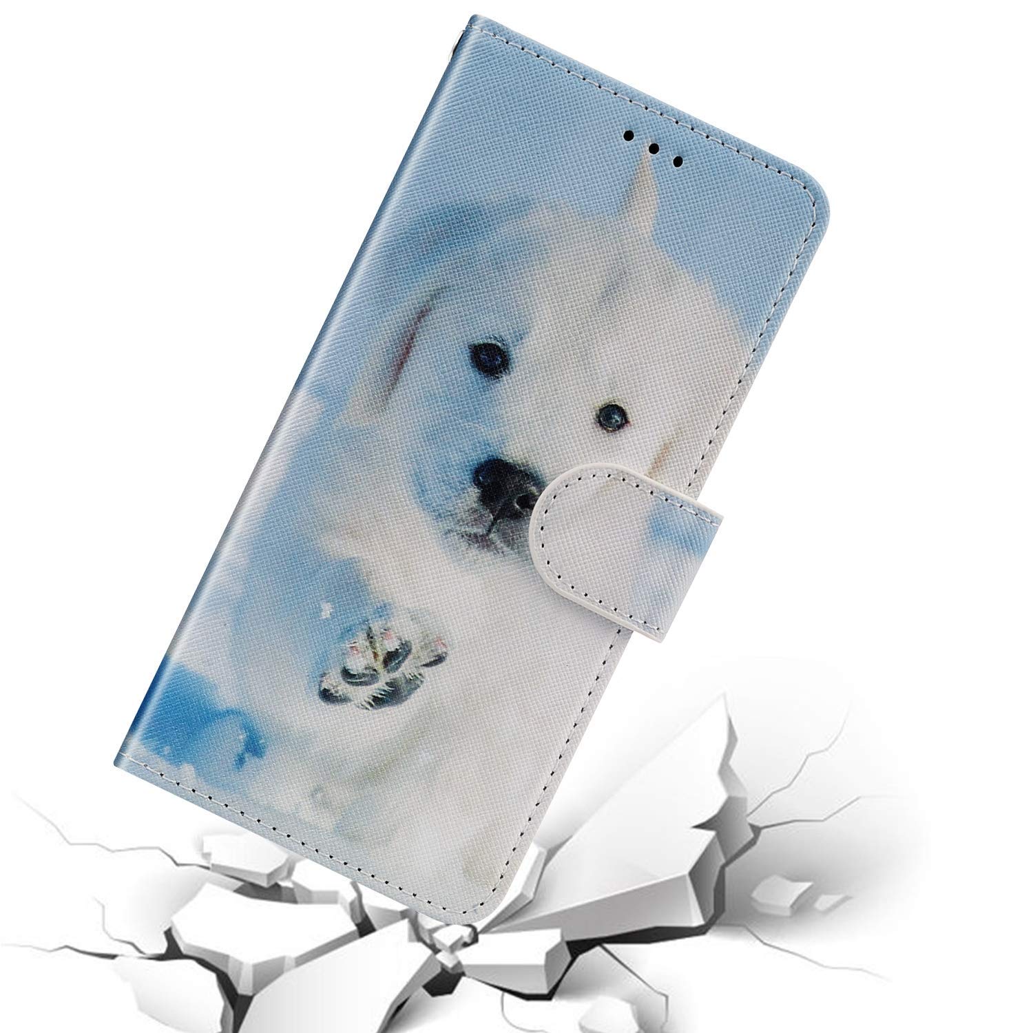 Uposao Cover Per Huawei P30 Lite Con Strass E Cuore – Custodia A Portafoglio Con Tasca Magnetica E Porta Carte, Oro - 2