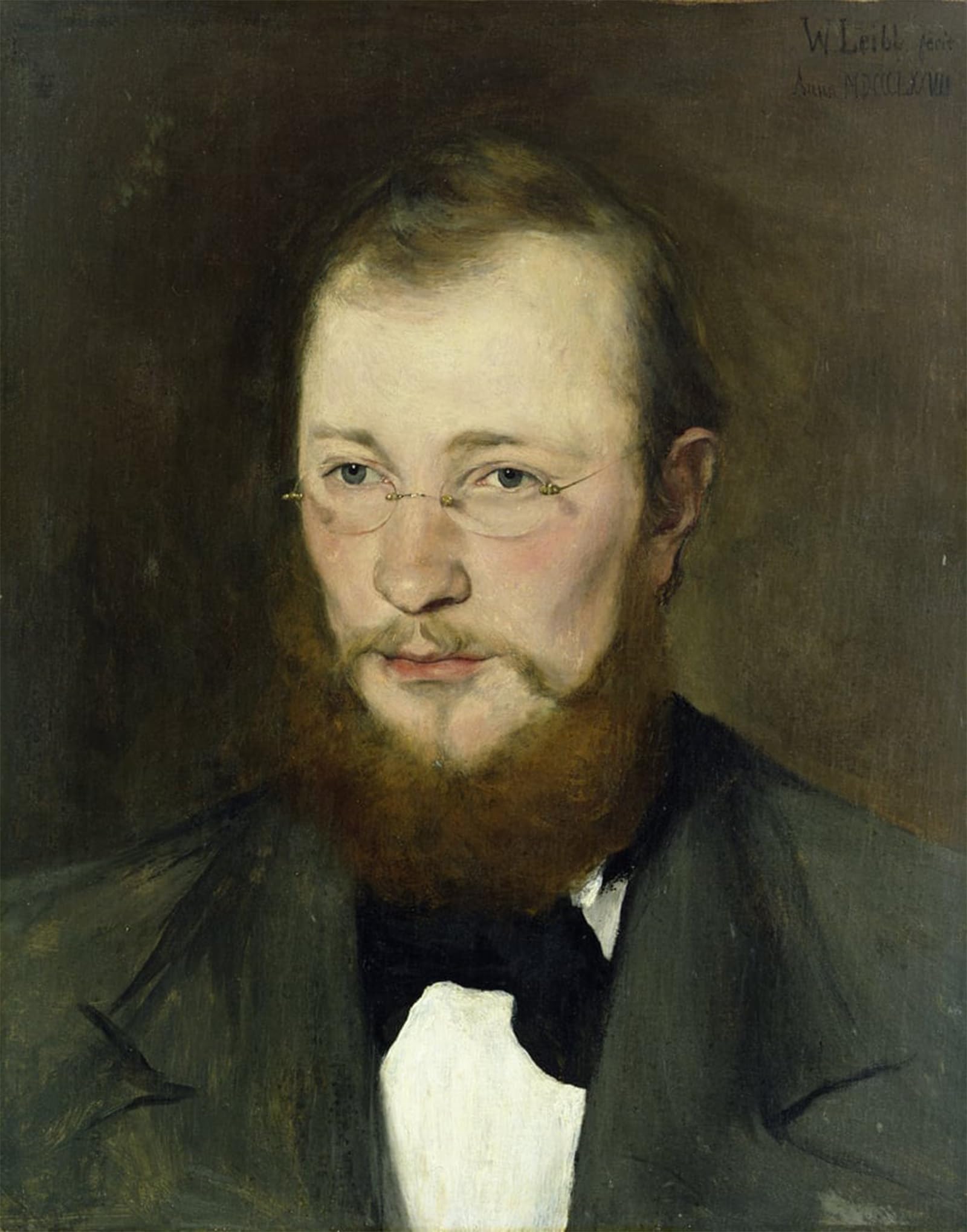 RZHRHJES Vintage Wall Art Picture on Canvas Wall Art Poster Friedrich Rauert by Wilhelm Maria Hubertus Leibl Canvas Poster for Office Decor 60x90cm