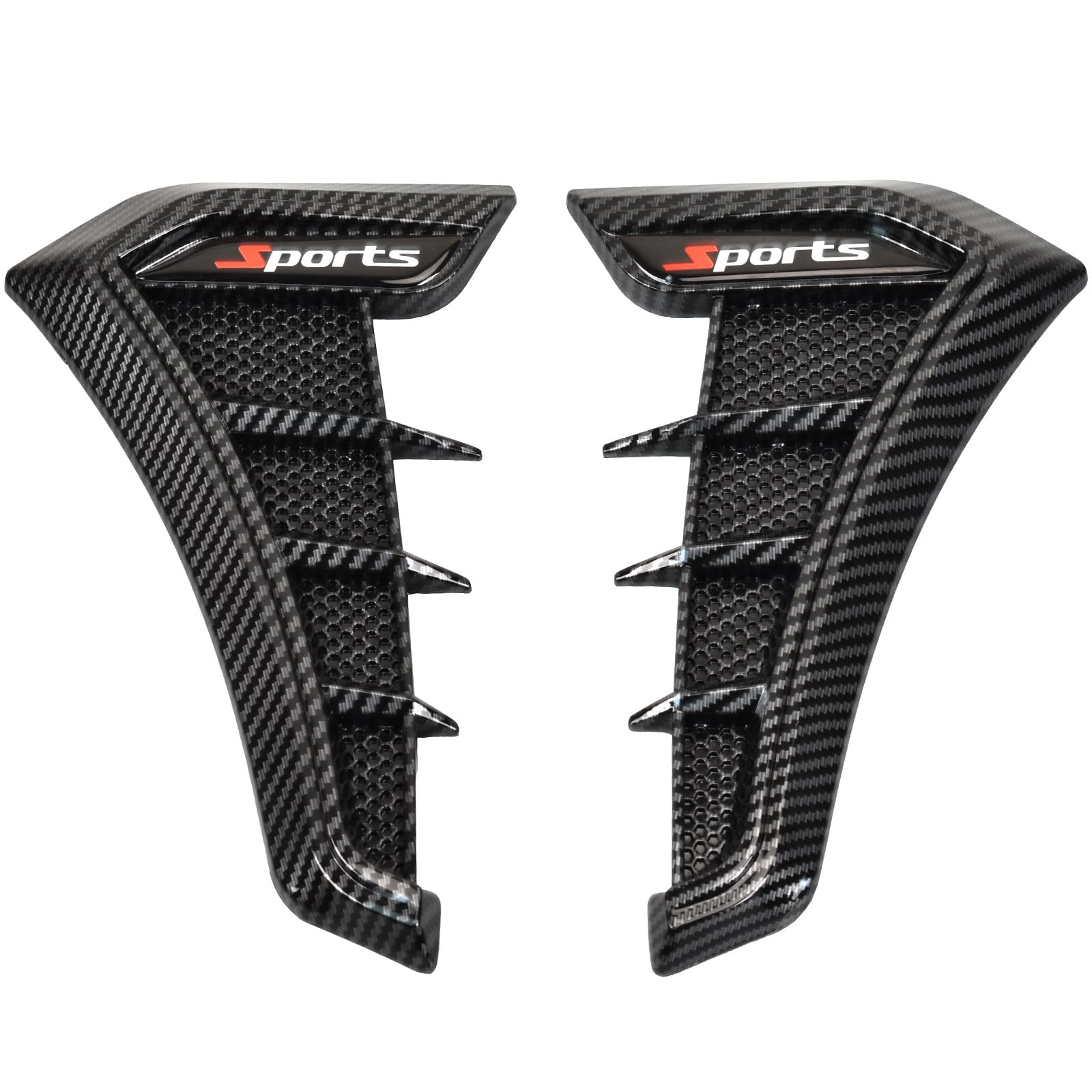 Photo 1 of **SIMILAR TO**Air Flow Intake Hole Grille ?Universal Car Fender Side Vents, Side Marker Air Wing Vent Trim Cover ? Fender Decorative Spoiler Sticking Firmly to the Smooth and Clean Plane(Carbon Fiber Black)