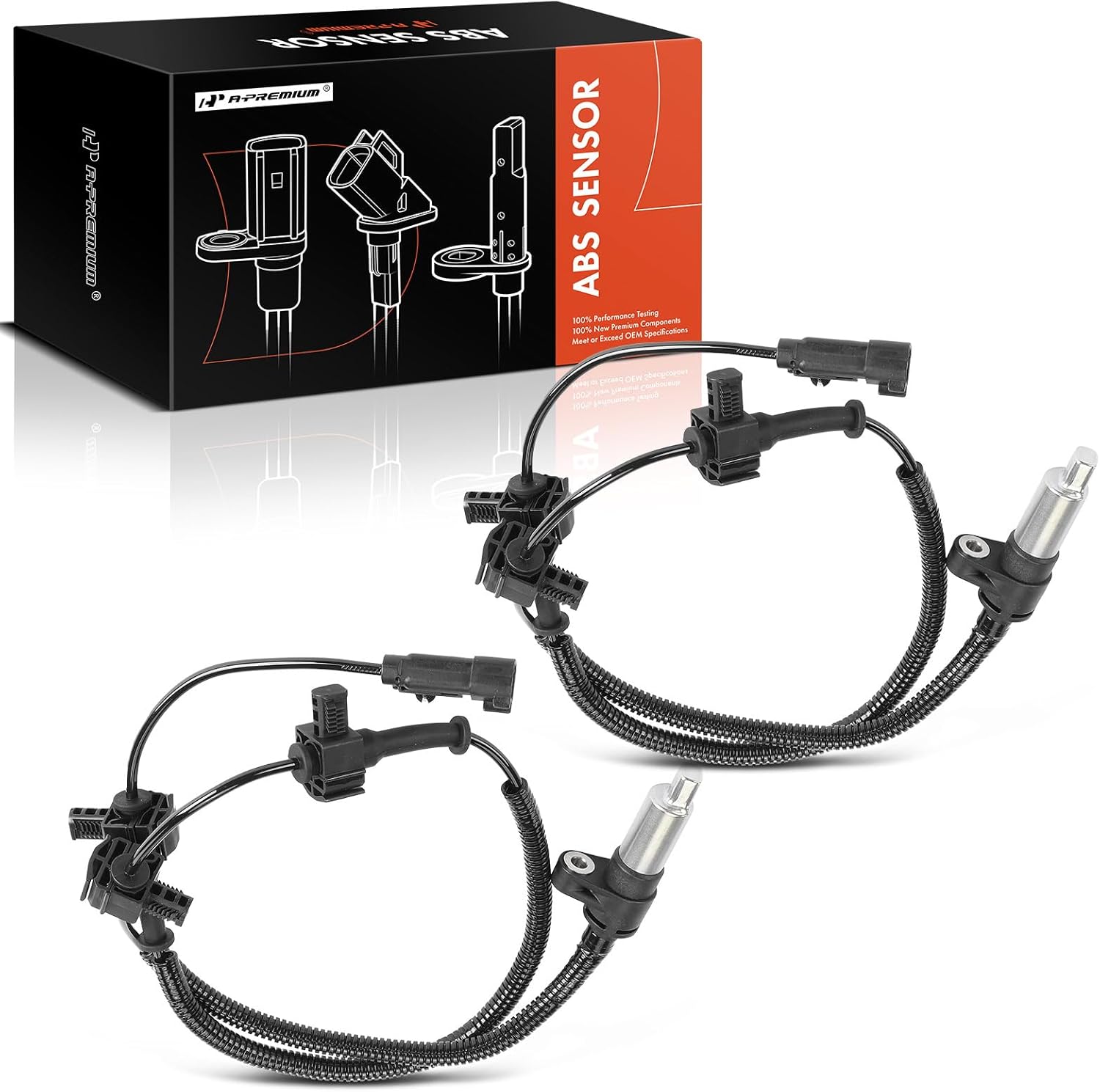 A-Premium 2PCS Rear ABS Wheel Speed Sensor - for Chevrolet Silverado 2500 3500 HD, GMC Sierra 2500 3500 HD, 2011 2012 2013 2014