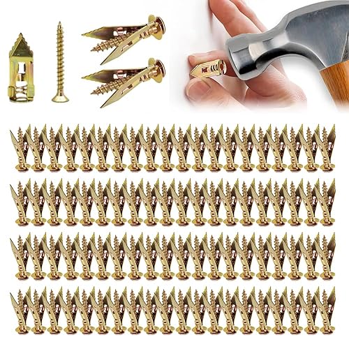 Anclaje de anclaje autoperforante tornillos 2025 nuevos anclajes autoperforantes de zinc para paneles de yeso con tornillos para fijar TV, estante,