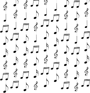 8Pcs Music Notes Decor Banner, Music Themed Birthday Party Decorations, Double Side Glitter Musical Notes Paper Garland for Concert Wedding Baby Shower 50s 80s DJ Party Decorations(Black)