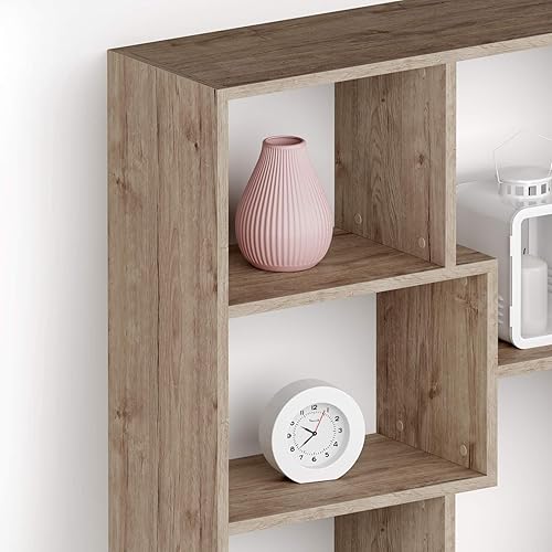 Miniatura 29 de Mobili Fiver, Estantería Iacopo XS (63.31 x 31.5 pulgadas), roble rústico, fabricada en Italia Roble rústico,Ashwood Negro,Ashwood Blanco,Efecto