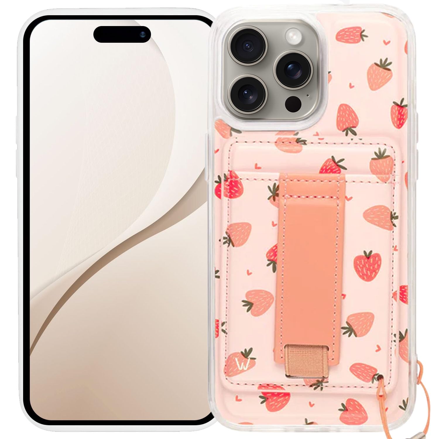 Walli Cases for iPhone 13 Pro Max Case Aesthetic Magnetic Wallet Phone Case Card Holder, Holds up to 2 Cards - Cute, Trendy Phone Cover for Women fits