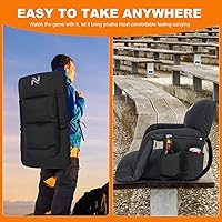 Vista 6 de LILYPELLE Wide Stadium Seats with Back Support, Thick Bleacher Chairs with Comfy Cushion, 6 Reclining Positions Stadium Chair Bleacher Chairs with