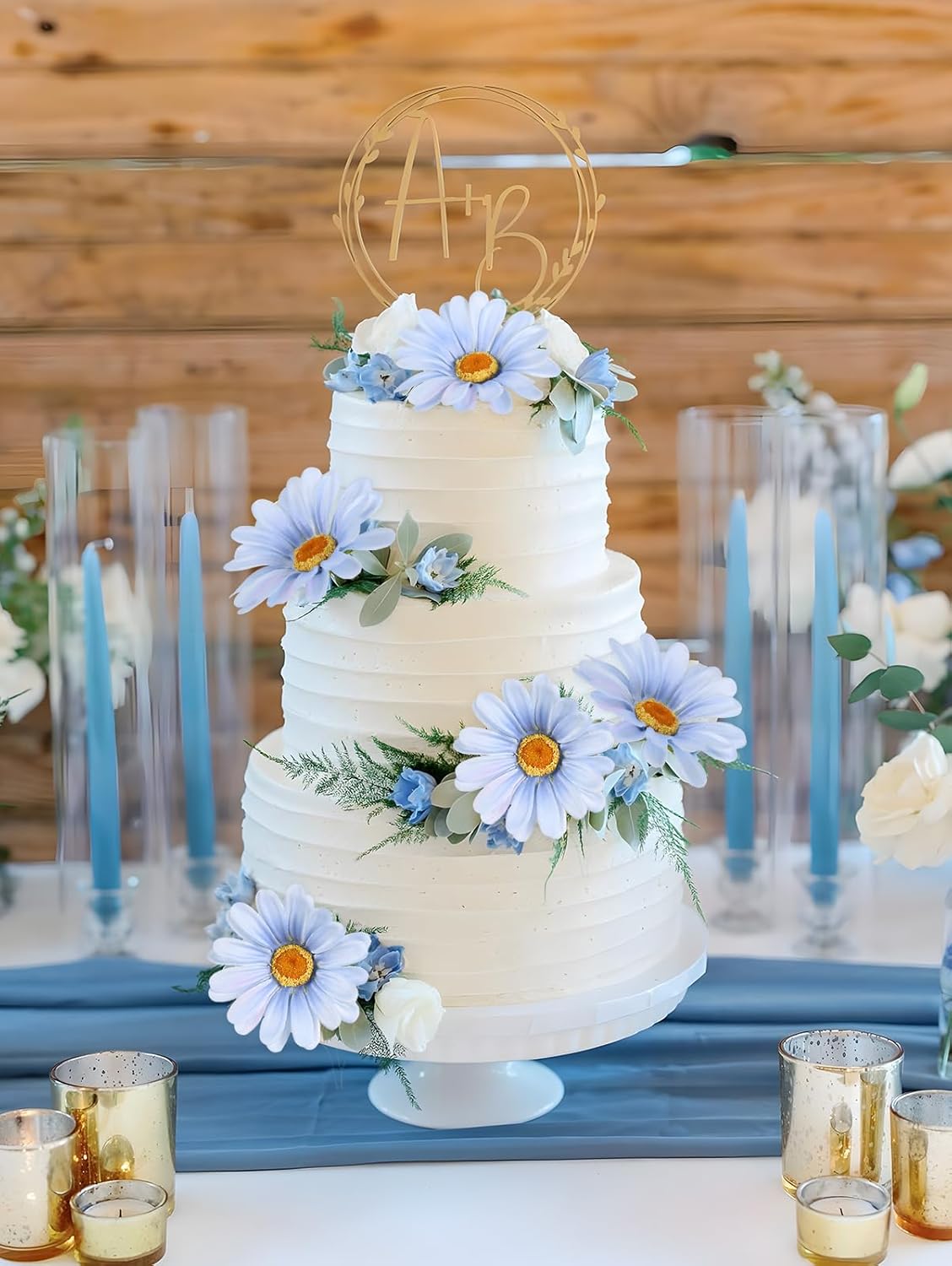 Light Blue 6Pcs Artificial Daisy Flowers 36 Heads 29.52” Long Stem Fake Wild Flowers for Room Home Decor Bath Party Wedding Garden Tall Vase Arrangement(Light Blue) - Image 7