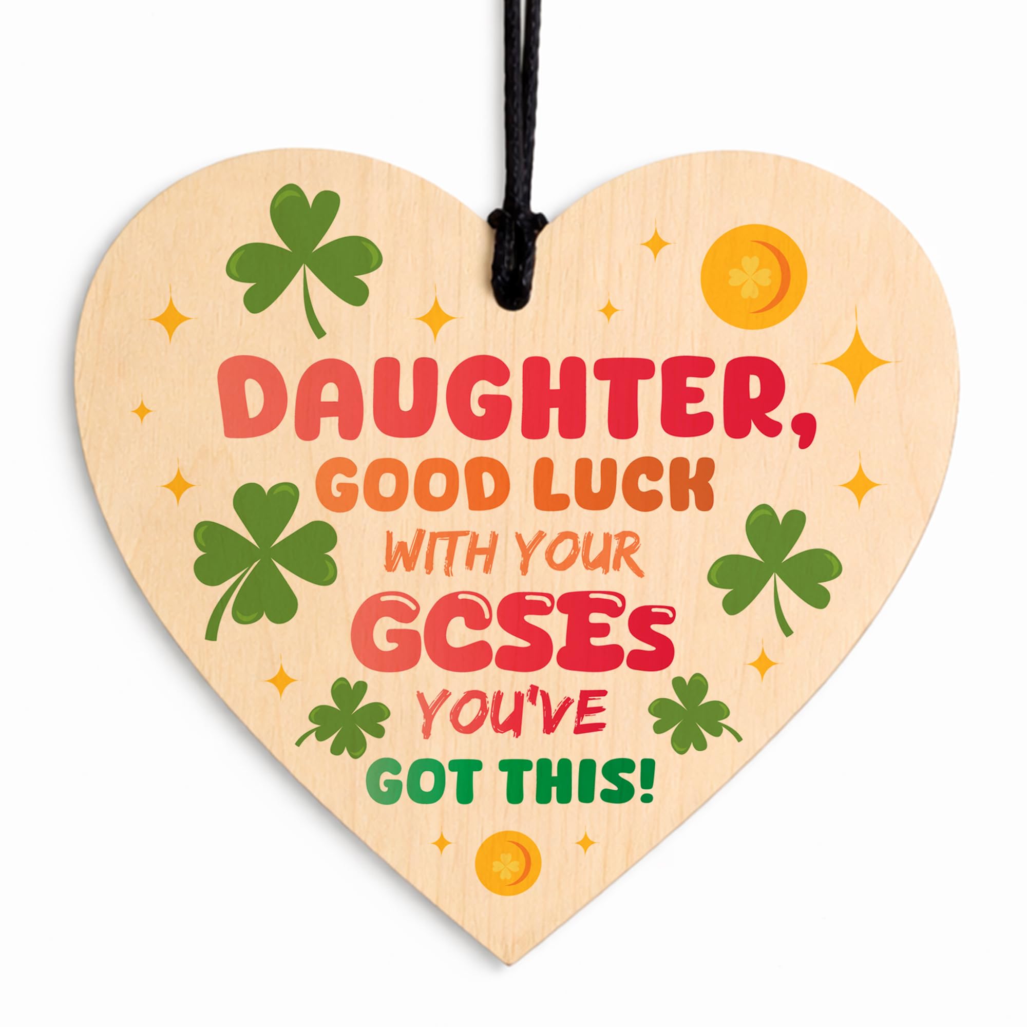 Red Ocean Good Luck For GCSE Exams For Daughter You've Got This Gift Encouragement Exam Success Daughter Gift For Good Luck Wooden Heart Keepsake