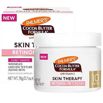 Palmers Cocoa Butter Formula Face Cream, Skin Therapy Retinol-10 Moisturizer, 2.7 Oz, Vitamin E & Hyaluronic Acid, Helps Reduce Fine Lines & Uneven Skin Tone, 48Hr Moisture, Dermatologist Approved