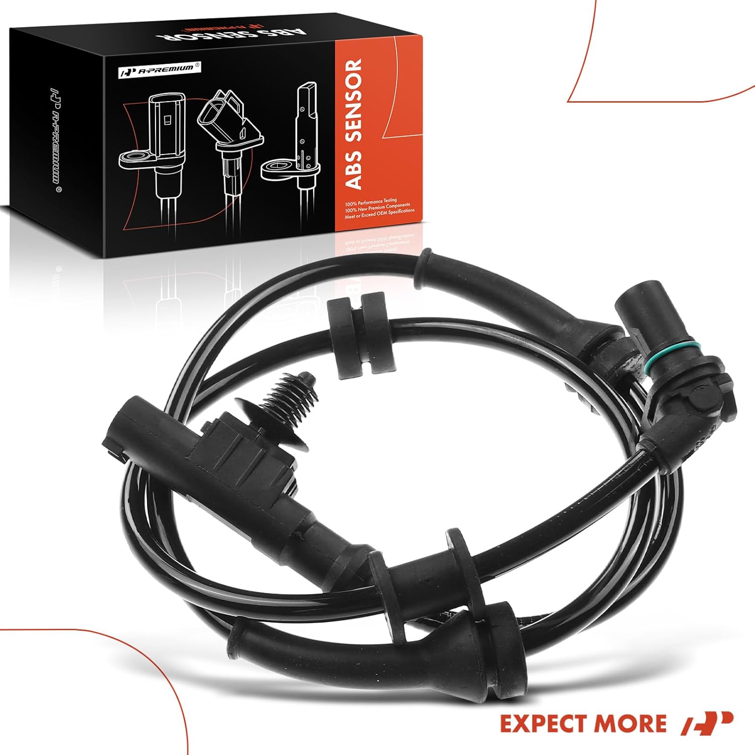A-Premium ABS Wheel Speed Sensor Compatible with Nissan Models - Armada 2013-2015, Titan 2012-2015, V8 5.6L - Front Driver or Passenger Side, Replace# 47910-9FF0A, 479109FF0A