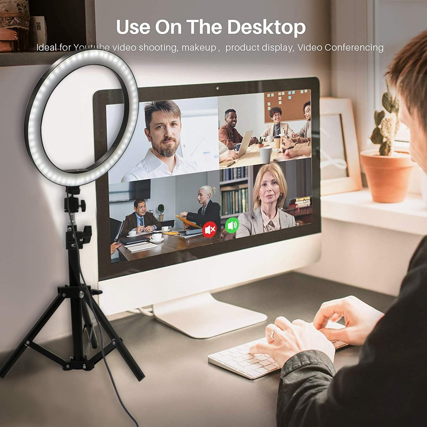 60% Off Discount Ring Light with Stand OEBLD Selfie Light Ring with iPhone Tripod and Phone Holder for Video Photography Makeup Live Streaming YouTube Lighting (B(10.2''Ring Light & 20''Tripod))