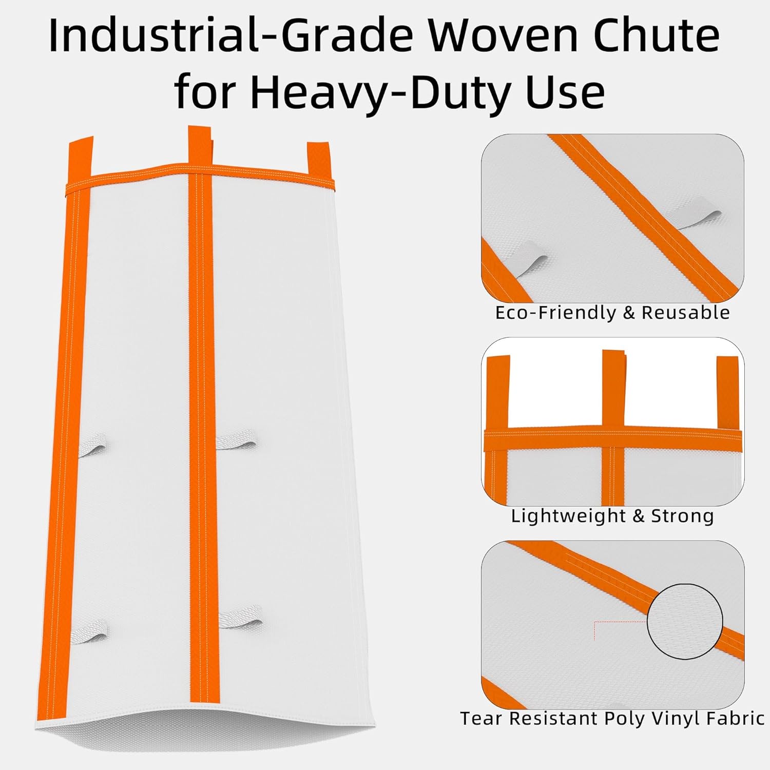 Trash Chute Heavy Duty Construction Chute Section 10ft Extra Thick Construction Debris Removal, Resistente Para Eliminación De Residuos De Construcción, Construction Trash Chute With Nylon Strap Loops