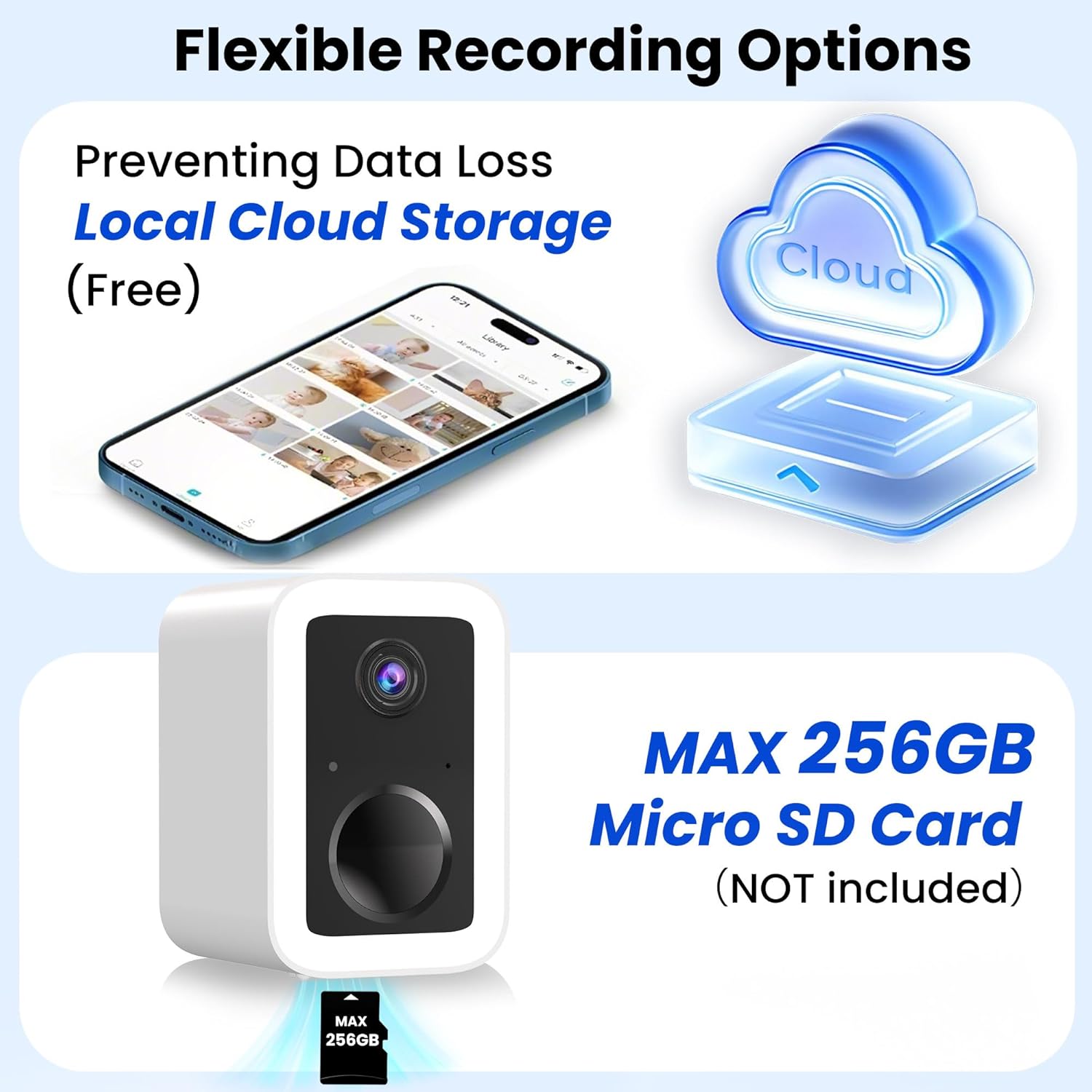 Security Camera Wireless Outdoor with Solar Panel, Free Cloud Storage, Integrated Spotlight & Siren, 1-6 Months Battery Life, Cameras for Home Security Support 5G & 2.4GHz WiFi, IP66 Weatherproof