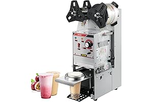 Automatic Boba Cup Sealing Machine, 90mm & 95mm Sealing Diameter, 300-500 Cups/Hour