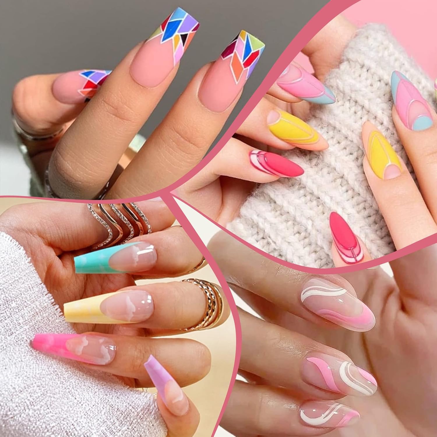 VidaRosa Glitter & Metallic, Professional Gel Nail Liner Polish Pens UV LED Painting Gel Polish Set for Nail Art Nail Design Nail Drawing Striping Strokes Details for Manicure Salon