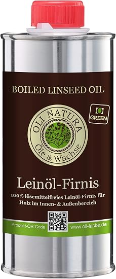 1 Liter Rohes Leinöl – Natürlicher Holzschutz Für Innen, Klar, Lösemittelfrei, Aus Deutschland