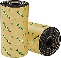 Kaqiluo 2-Pack High-Density Closed Cell Soundproof Foam 11.6sqft x 0.4in Thick - Self-Adhesive, 50+kg/m³ Acoustic Insulation, Fire & Water Resistant