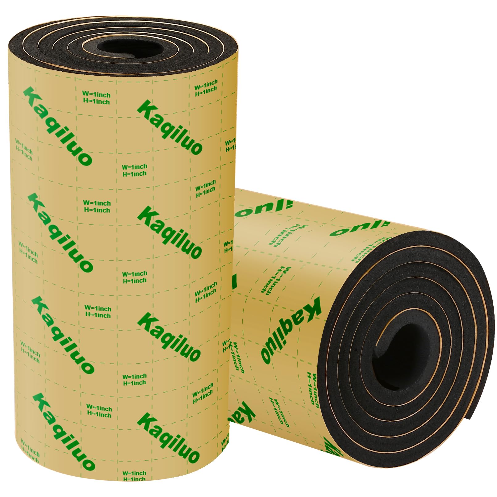 Kaqiluo High Density Self Adhesive Acoustic Acoustic Closed Cell Foam, 0.4" x 12" x 71", 10mm Thick, 11.6 Square Feet of Soundproof Pad, Fireproof/Waterproof Acoustic Foam