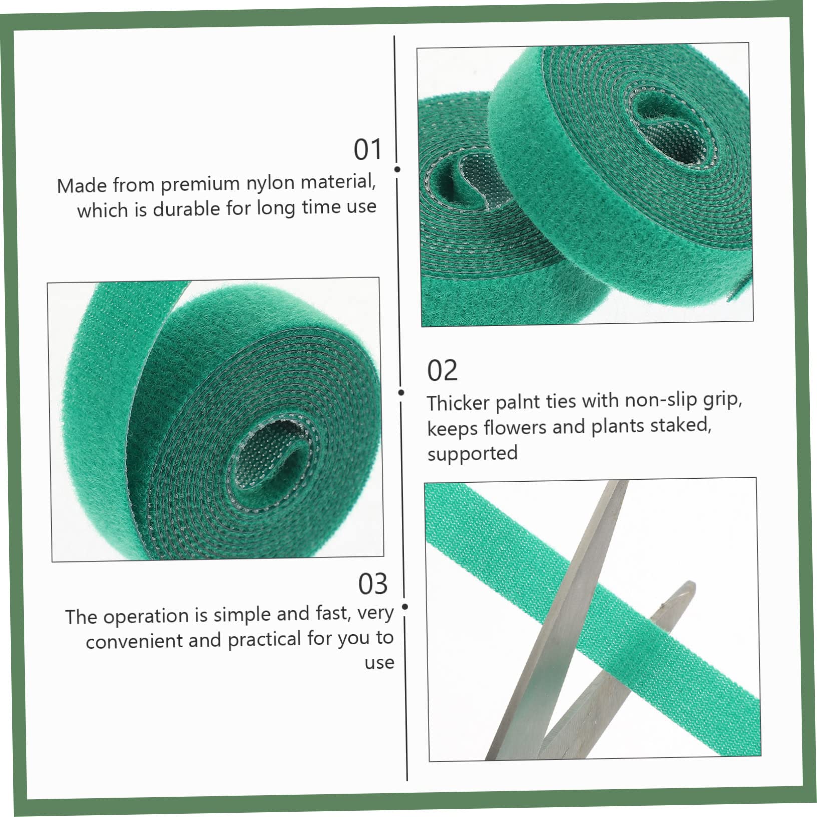 POPETPOP 8pièces Ruban De Jardinage Réutilisable pour Support De Plantes Ajustables Et pour Plantes Grimpantes Et par Rouleau Vert