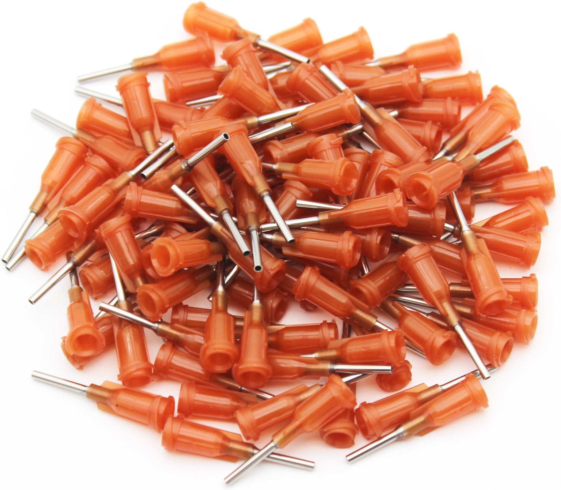 Industrial Dispensing Needles with Luer Lock 15 Ga x 1/2 Inch, Blunt Tip, Screw Interface,Pack of 100