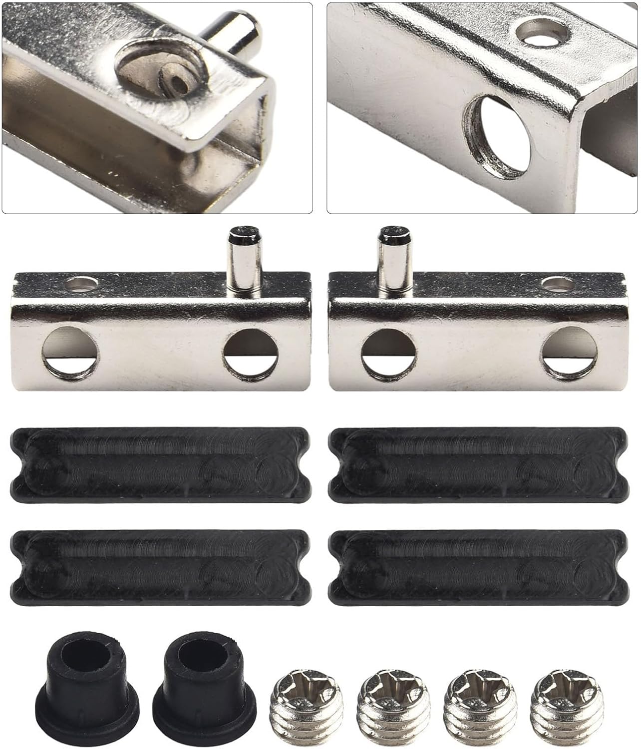 Glass Cabinet Door Clip Metal Showcase Latch Display Case Hinge Iron Glass Holder Nickel Plated Catch Black Cabinet Clip for Home Kitchen Storage 2PCS(Nickel-Plated Iron)