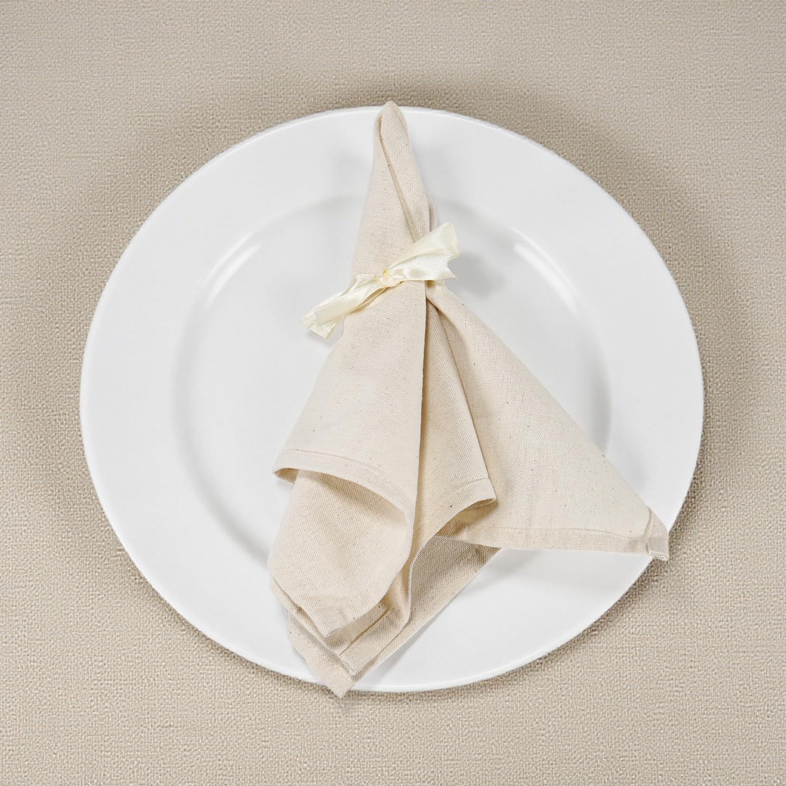 Pack De 6 Servilletas De Algodón 100% De 40x40 Cm En Verde Claro, Reutilizables Para Bodas Y Fiestas