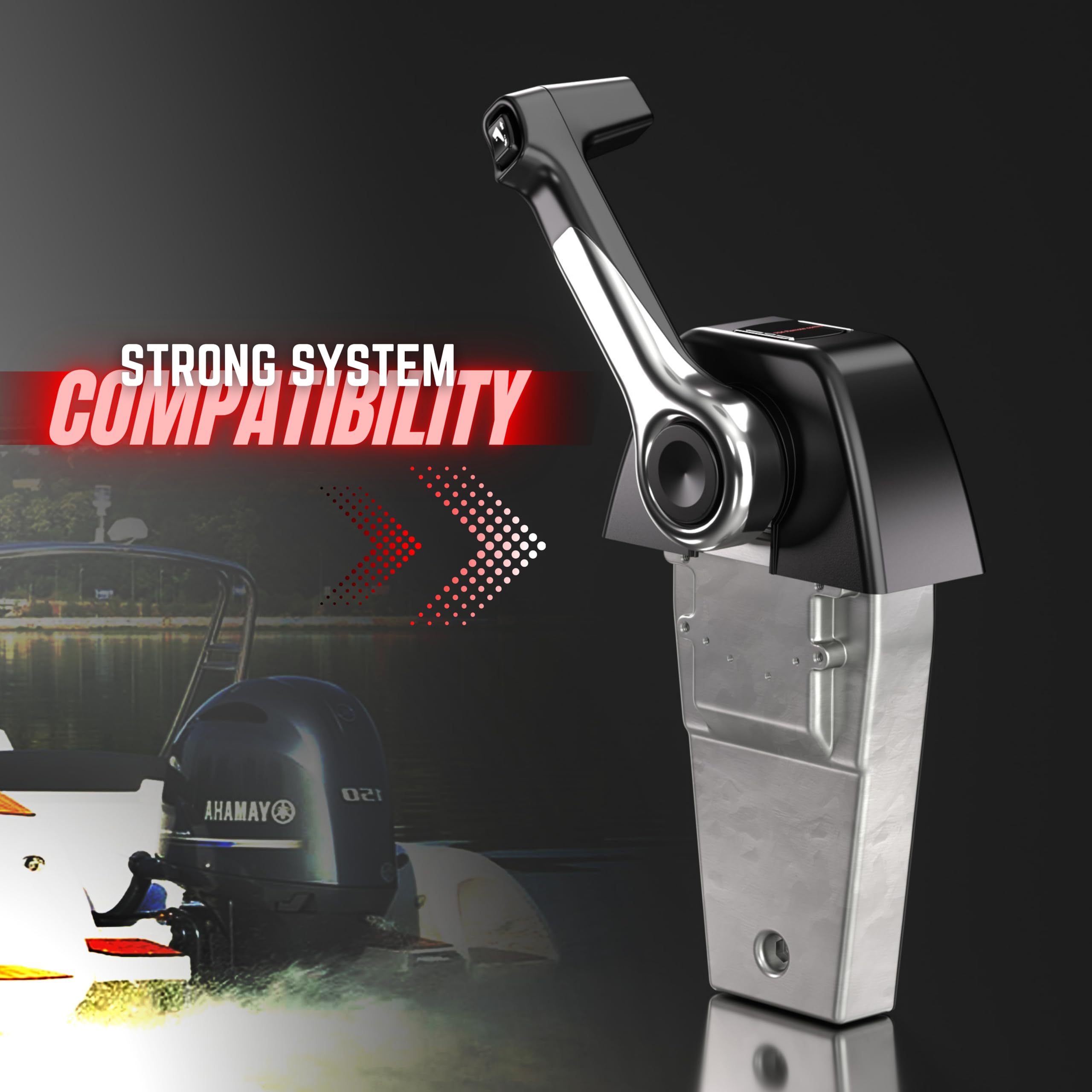 704-48205-P1 Binnacle Outboard Engine Control Box, Top Console Mount Boat Remote Control Box Compatible with Yamaha Console 704 Single, Push to Open