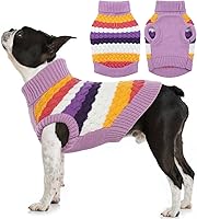 Vista 1 de Kuoser Suéter para perro, suéteres grandes para perros, cuello de tortuga para perrito, traje de Navidad y Acción de Gracias, chaleco de invierno