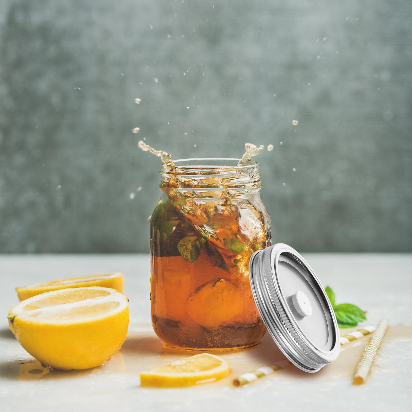 Sigillatrice Sottovuoto Tappo per Barattoli Compatibile Diverse Misure, per Conservazione Alimenti e Conserve Stili multipli per Barattoli in Inossidabile e Abs Stili multipli