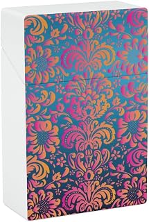 Floral Art Cigarette Case Waterproof Cigarette Holder Box Portable Flip Open Cigarette Pack