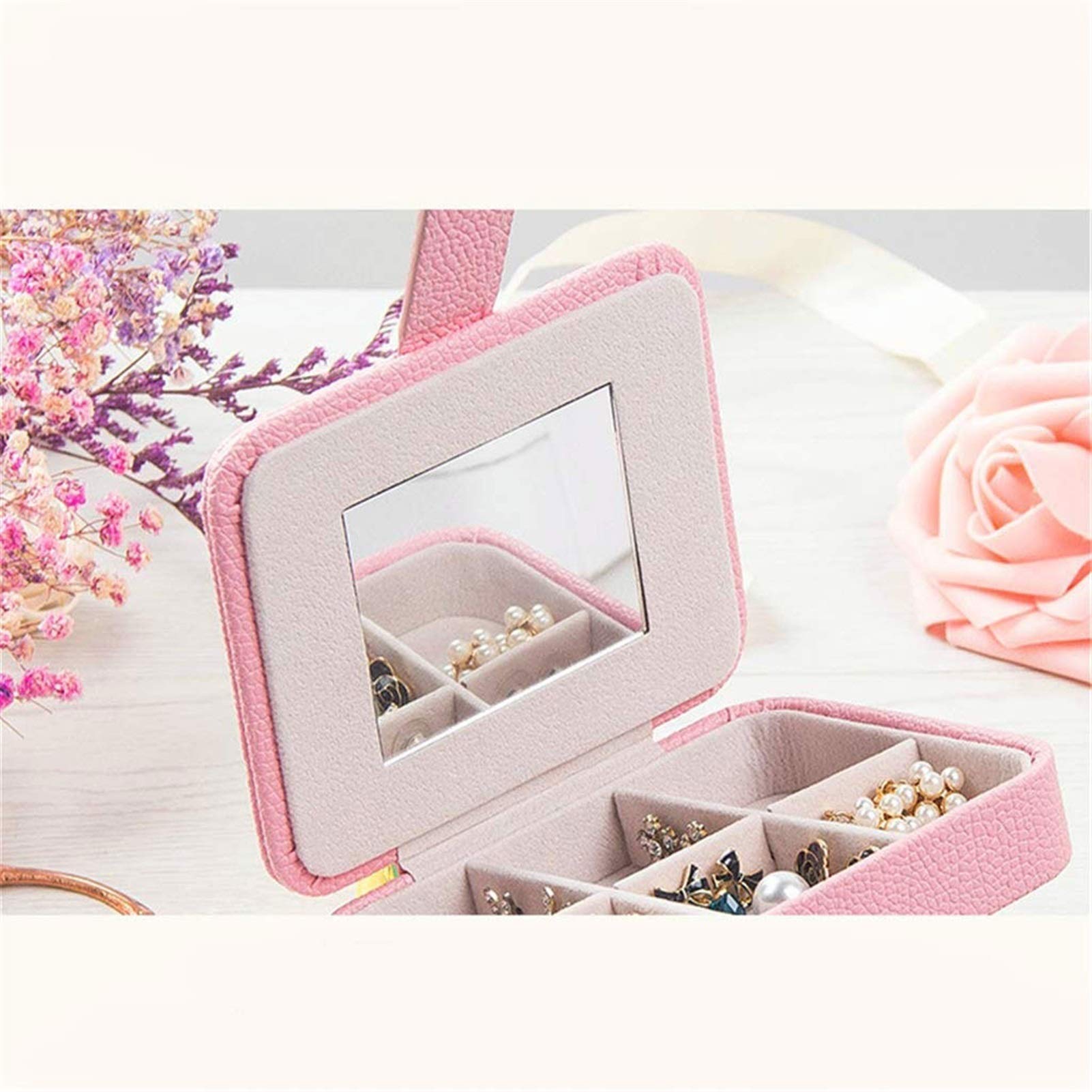 Storage Box,Jewelry Storage Box, Travel Jewelry Box Double Jewelry Storage Box Small Storage Box with