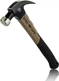 Spec Ops Martelo de fibra de vidro Tools, 473 ml, garra curvada, aderência de absorção de choque