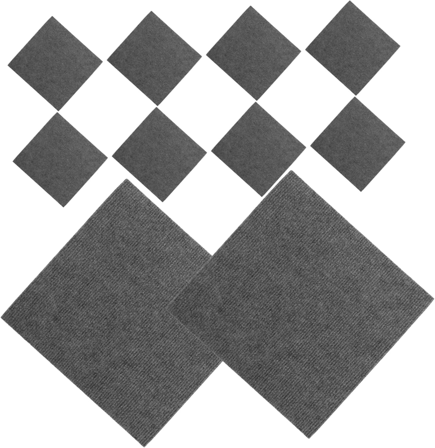 10pcs Self Adhesive Carpet Squares Peel and Stick Slip Floor Tiles for Easy DIY Installation Living Room Bedroom and Office Design for High Traffic Areas