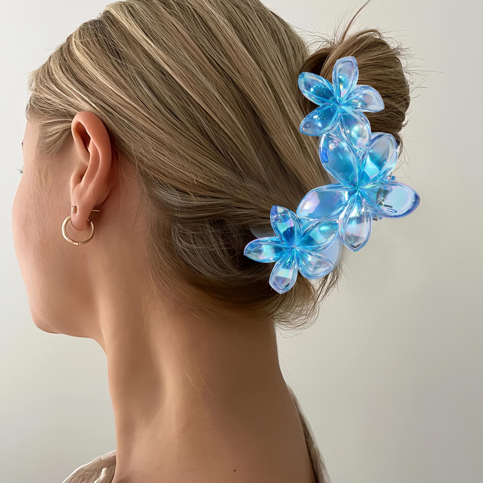 Amazon.co.jp: フラワーヘアクリップ ハワイアン マット ヘアクリップ
