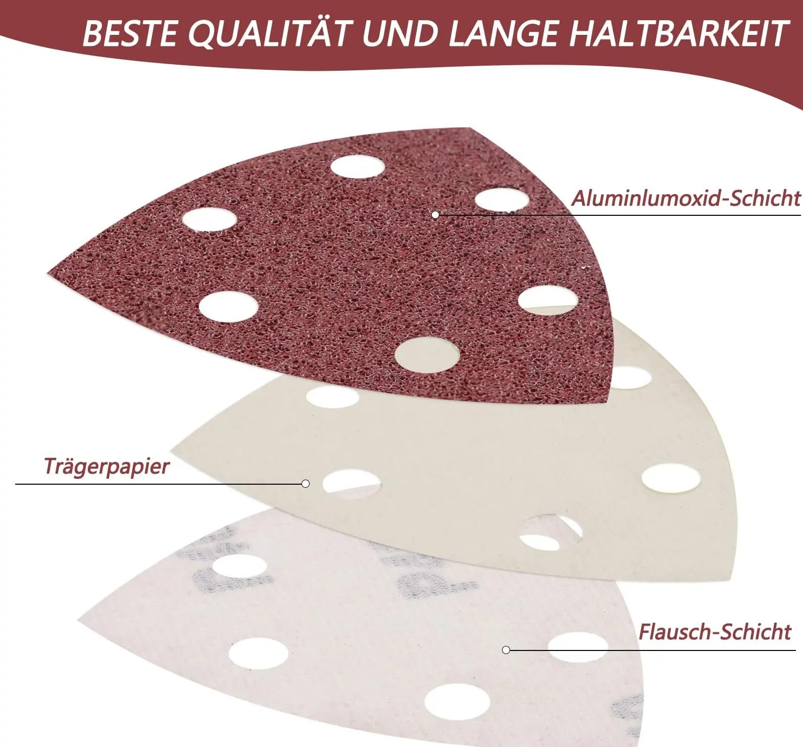 Arkusze ścierne Krążki ścierne z rzepem 90×90×90MM Rzep i Pętla Trójkątny Papier Ścierny Różne Ziarnistości 40-320 6 Otworów Do Szlifierki Delta Zestaw Arkuszy Ściernych Do Polerowania