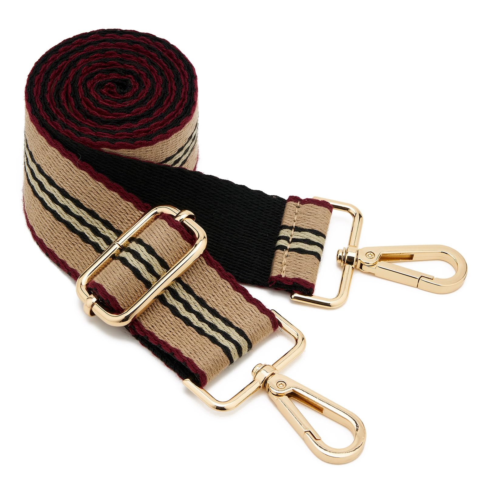 ZOOEASS Wide Shoulder Strap Adjustable Replacement Belt Guitar Style Crossbody Bag Handbag Strap Multicolor Canvas Straps(Wide:1.5in)(Color31)