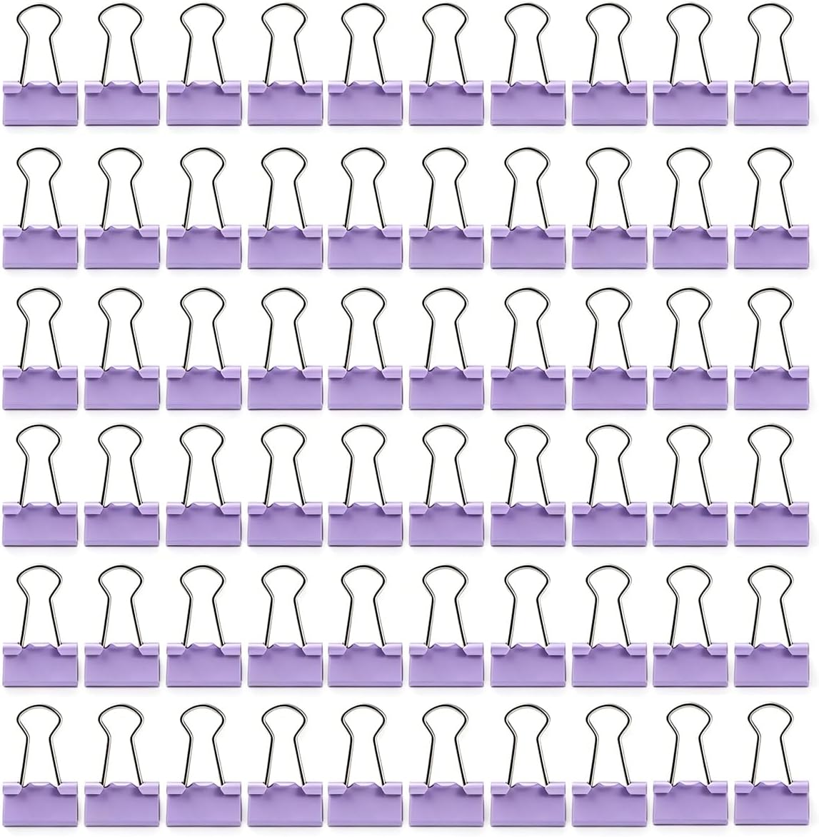 100pcs Binder Clips, Silver Handles Mini Paper Clip, Small Paper Clamps 19mm (0.75 inch), 100 Pack Micro Size Office Clips for Home School and Business (Light Purple) image 5